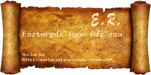 Esztergályos Rózsa névjegykártya