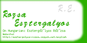 rozsa esztergalyos business card